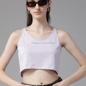 Nardon Apparel Custom Retro Vintage Acid Girl Crop Top Cuello redondo Ropa de mujer Decoración de botones de verano - Product Image 5