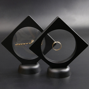 Customized Logo Transparent Plastic Floating <b>Frame</b> Membrane Pe Film Display Gift Jewelry Box for Bangle Earring Ring Necklace - Product Image 4