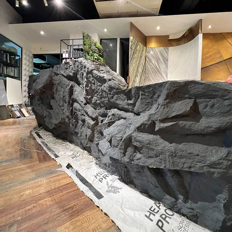 Kualitas Terbaik batu buatan tahan air 3d batu imitasi Pu Panel dinding batu 3D budaya batu veneer papan luar ruangan dekorasi dinding