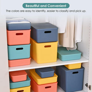 New Model Multi-Color Multi-Functional Storage Container Modern <b>Plastic</b> Household Storage Basket Wholesale Home Organizing - Product Image 5