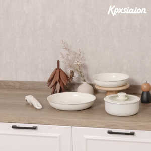 Ensemble de casseroles et poêles antiadhésives à induction Kpxsiaion avec poignée amovible et couvercles en verre, ustensiles de cuisine - Product Image 5