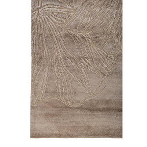 พรมไหมไผ่ถักมือสีเบจและสีน้ำตาลลายดอกไม้รูปทรงสี่เหลี่ยมผืนผ้าสำหรับห้องนั่งเล่น ห้องโถง รุ่น Aibz-1044 - Product Image 4