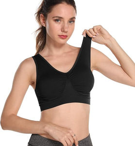 Étiquette tissée de haute qualité nouveauté vente en gros femmes soutien-gorge de sport Sexy Yoga course soutiens-gorge sans couture - Product Image 3