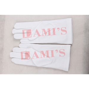Guantes de Regalia masónicos con bordado dorado personalizado, guantes masónicos transpirables de algodón 100% para uniforme - Product Image 4