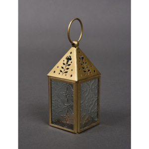 โคมไฟขนาดเล็กสีทองสไตล์โมร็อกโกพร้อมดีไซน์ทำจากเหล็กและที่วางเสาแก้วแบบแขวนทำมือสำหรับตกแต่งบ้านโรงแรมและร้านอาหาร - Product Image 5