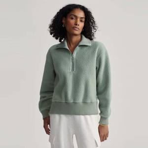 Veste polaire confortable à demi-fermeture éclair pour femme Pull léger doux et confortable pour des vêtements d'hiver décontractés - Product Image 3