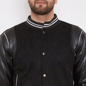 Couleur unie hommes Chenille broderie Varsity vestes nouveau à la mode Streetwear Style hommes Chenille broderie Varsity vestes - Product Image 3