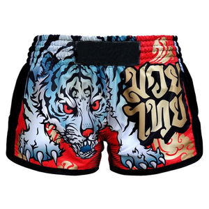 Pantalones cortos de kickboxing de satén ligeros personalizados para adultos y jóvenes equipo de lucha Muay Thai boxeo ropa de artes marciales - Product Image 6