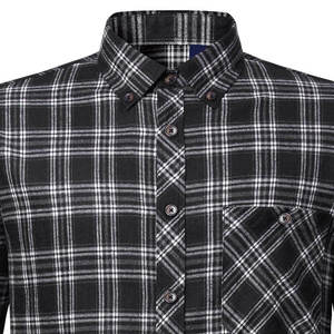 Chemises décontractées pour hommes de haute qualité OEM, chemises en flanelle, nouveau design OEM, chemises pour hommes respirantes à séchage rapide à prix avantageux, manches longues - Product Image 6
