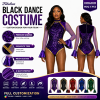Uniforme de danse majorette bleu marine avec logo personnalisé, franges argentées, costume de performance, tenue d'équipe HBCU, cheerleading compétitif