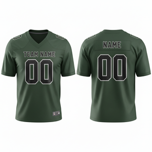 เสื้ออเมริกันฟุตบอลผู้ชายแบบกำหนดเอง ผ้าโพลีเอสเตอร์ 100% ระบายอากาศได้ดี ชุดกีฬาไซส์ใหญ่ แขนสั้น ชุดทีมแบบส่วนตัว - Product Image 2