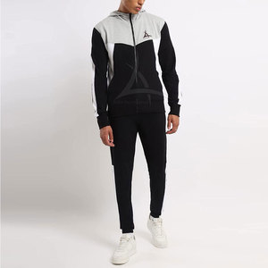 Survêtement décontracté pour homme, léger et confortable, à capuche, couleur unie, respirant, personnalisable, streetwear, fabriqué en usine, vente chaude - Product Image 2