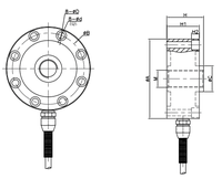 Capteur de pesage de type 'spoke' de 1t à 30t, de type 'pancake' ou 'donut', à fixation par vis, pour machine d'essai universelle, balance à trémie et équipement de pesage
