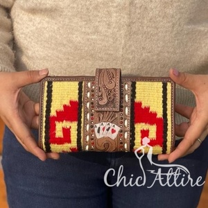 Cartera de cuero marrón Vintage hecha a mano Real, diseño único de herramientas aztecas, nuevas tarjetas de cubierta de embrague con herramientas RFID occidentales a la moda - Product Image 1