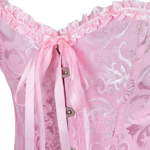 Best Selling Low MOQ Breathable Medium Control <b>Leather</b> Over Bust Corset Latest Style Solid Color - Product Image 5