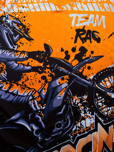 Camiseta de Motocross de Poliéster 100% Transpirable que Absorbe la Humedad, Manga Larga, Cuello en V con Mangas Raglán - Product Image 6