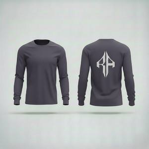 Camiseta de Manga Larga para Hombre, Talla Grande, Cuello Redondo, 100% Algodón, Estilo Personalizado, Casual, Bajo Demanda, RIVIAN ATLANTIC, Calidad Premium 2026 - Product Image 3