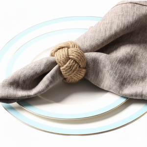 Porte-serviettes en corde rustique, accessoire de table artisanal pour une décoration élégante de table, mariage, fête, anneaux en fibres naturelles, vente en gros - Product Image 5