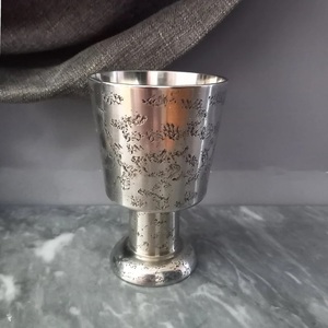 แก้วไวน์เงิน แก้วช็อตวอดก้า คุณภาพสูง หรูหรา แก้วค็อกเทลโลหะสีเงิน สำหรับงานปาร์ตี้และงานอีเว้นท์ - Product Image 5