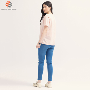 T-shirt 100 % coton pour femme – T-shirt uni décontracté, meilleur design, vente en gros - Product Image 2