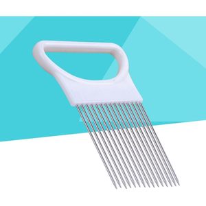 Kichvoe Prong cipolla porta affettatrice per verdure Non in plastica con facile manico da taglio per frutta come pomodori limoni patate più - Product Image 3