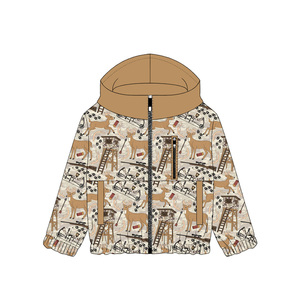 Vêtements pour enfants, hauts pour bébés, garçons en bas âge, manches longues, <span class=keywords><strong>veste</strong></span> à capuche avec fermeture éclair, motif cerf de <span class=keywords><strong>chasse</strong></span>, vêtements pour enfants - Product Image 1