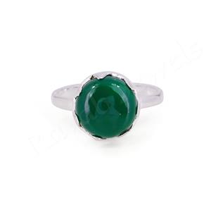 2025, superventas, nuevo Anillo de piedras preciosas, Plata de Ley 925, redondo, 10mm, joyería de plata de ónix verde, anillo de dedo, último diseño para mujer - Product Image 1