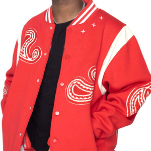 Dernières vestes Letterman pour hommes Veste de baseball Letterman College pour garçons avec manches en cuir de vache - Product Image 2