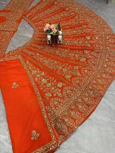 Lehenga Choli de Georgette Sintética de 4 Metros de Calidad Excepcional, Ropa Moderna para Mujer India/Pakistaní, Secado Rápido, para Todas las Temporadas - Product Image 4