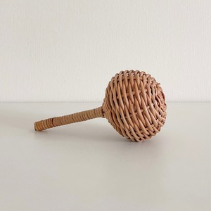 Gros rotin osier bébé anneau de dentition musique hochet à main pour pépinière infantile hochets à dents naturelles - Product Image 3