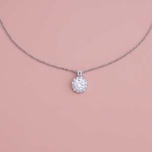 Collar Clásico de Moda 186041, Chapado en Oro, con Diamantes y Perlas, Forma Geométrica y de Flor, Cadena de Eslabones de 18K, para Regalo de Compromiso - Product Image 5