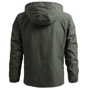 Veste de pluie unisexe haute visibilité réfléchissante imperméable en toile respirante coupe-vent streetwear avec capuche à cordon - Product Image 2