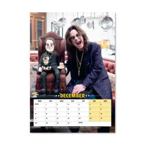 Calendario de Escritorio Ozzy Osbourne 2026, Planificador de Mesa de Madera y Papel con Pantalla de Adviento, Calendario Impreso - Product Image 4