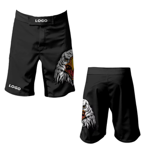Men's MMA <b>Grappling</b> <b>Shorts</b> with Elastic Waist Customizable for Fighting - Product Image 4