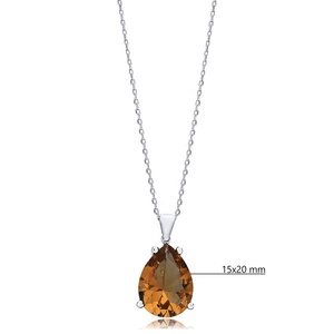 15x20mm Poire Conception Sultanite Pierre 925 Sterling Silver Charm Collier Turc À La Main En Gros Bijoux - Product Image 2