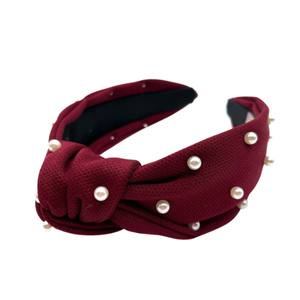Diadema con cuentas de Gameday rojo y blanco Muestra tu espíritu de marea carmesí con estilo - Product Image 3