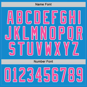 Jersey de Hockey sobre Hielo Personalizado Azul Claro y Rosa con Nombre y Número Personalizados, Logotipo Personalizado, Ropa Deportiva Transpirable para Equipos - Product Image 5