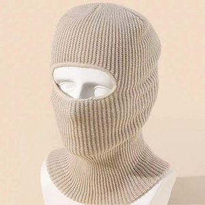 Hot <b>Sale</b> Unisex Balaclava Full Cover Style Ski <b>Mask</b> Hat 3 Holes Winter Hat Tactical Windproof Ribbed Knit Beanie Winter 2025 - Product Image 3