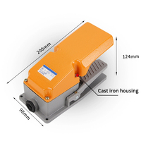 Interrupteur au pied en aluminium contrôle momentané étanche pédale électrique AC380V DC220V lactage 10A outil accessoires