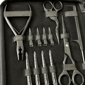 Wholesale Stainless Steel Matte Customized Color Hair Extension Tools Kit for Micro Nano Ring Loop <b>Pliers</b> <b>Set</b> with Needle - Product Image 3