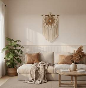 ผ้าฝ้ายมาคราเม่สไตล์สแกนดิเนเวียน ของตกแต่งบ้าน ลายภาพนิ่ง ดีไซน์น่ารัก ซักได้ ธีมคริสต์มาส สำหรับห้องนั่งเล่น - Product Image 4