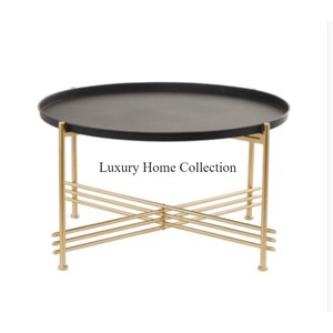 Best Quality Tree Design <b>Gold</b> Color Center & <b>Side</b> <b>Table</b> Aluminium Casted Attractive Look Round Glass Made Top Living Room Usage - Product Image 3