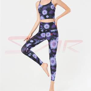 2024 meilleure vente taille haute Fitness Yoga pantalon haute qualité pas cher prix sublimé Leggings décontracté 100% coton femme Leggings - Product Image 1