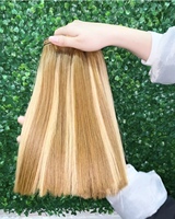 Extensions capillaires Remy vietnamiennes Caha de haute qualité, double trame, prêtes à la permanente pour closure blonde, 3 paquets, 1 tête, extensions à la machine