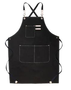 Tablier de cuisine de chef de cuisine de BBQ réglable en coton lourd de qualité professionnelle pour hommes - Product Image 4
