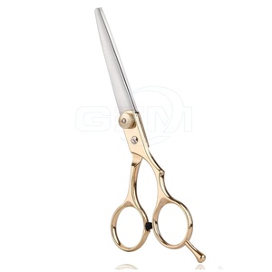 Tijeras de Peluquería Profesionales de Una Pieza para Diestros, Ligeras, de Mango Mediano, con Hojas de Acero Inoxidable 4Cr13 para Cortar el Cabello - Product Image 1