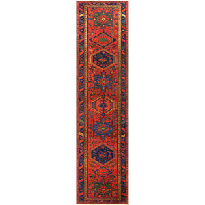 Kiaan Paem-588 Hand Knotted Wool Rugs <b>Red</b> & Orange Geometric Boho Large Area Rectangle for Home for Hallway-Jaipur Rugs US - Product Image 1