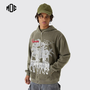 OEM Vintage de gran tamaño transpirable peso pesado 100% algodón francés Terry 480GSM gimnasio desgaste cómodo deportes sudaderas con capucha - Product Image 1