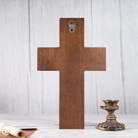 Jésus sauvant les perdus, mur en croix en bois fait à la main, sculpture chrétienne en relief 3D pour la décoration murale de la maison et de l'église