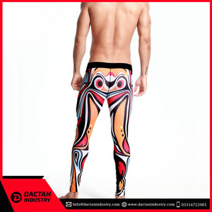 Leggings pour hommes avec logo sur mesure Design unique Nouveau style de leggings de course à pied de compression de fitness Méthode de tissage tricoté - Product Image 4